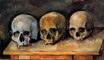  Cezanne Obras - Las tres calaveras Paul Cezanne